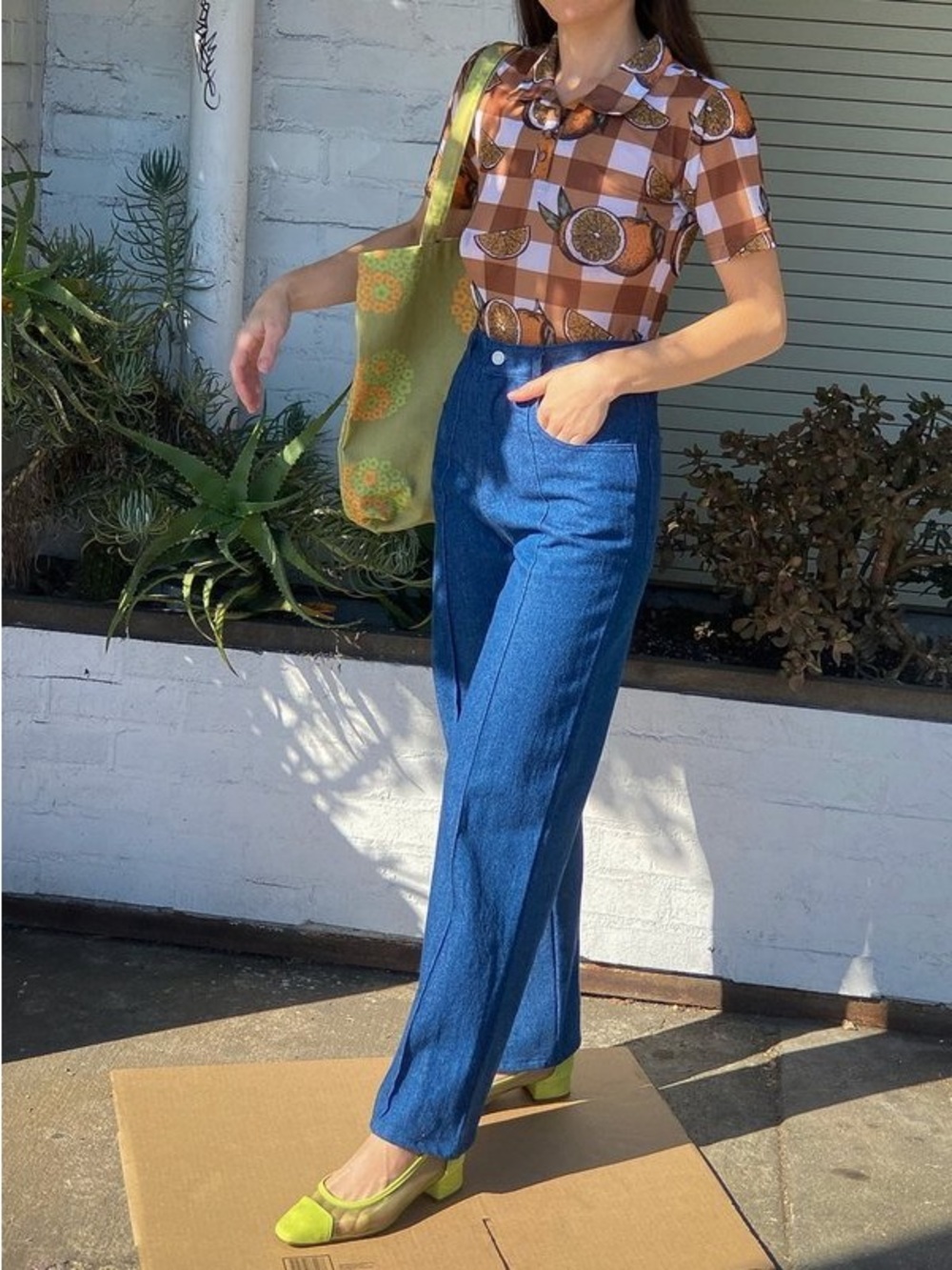 Lisa Says Gah Robyn Jeans High Rise Wide Leg Front Seam Dark Indigo Denim 28